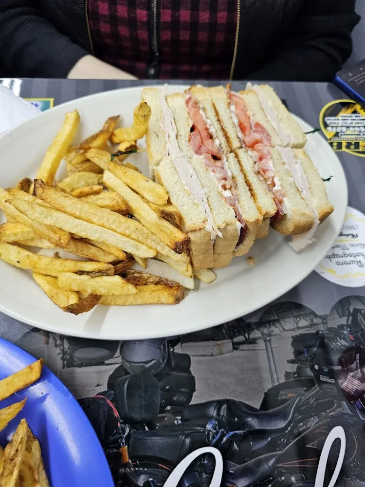 Club Sandwich and Fries